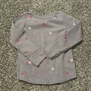 Toddler girl long sleeve flower print top T shirt size 4T